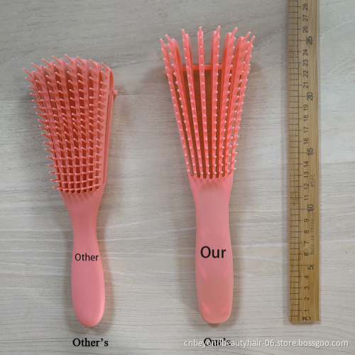 Plastic Detangler Hair Brush Private Label Detangler Hair Brush Scalp Massage Hair Comb